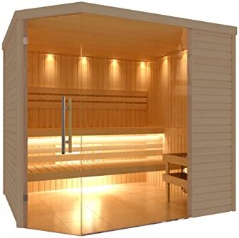 C-Quel Royal Sauna Glasfront Eckmodell 2260mm x 2090mm x-Sauna-Test