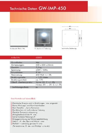 Infrarotheizung Glaswärmt//verschiedene Größen-Infrarot-Heizung-Test